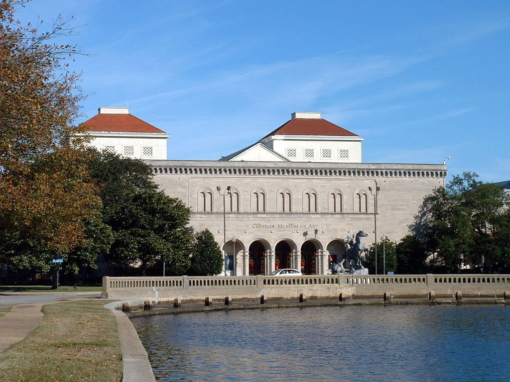 Rainy Day Things to Do Near the Norfolk Cruise Terminal 2 Chrysler Museum of Art building in Norfolk Virginia