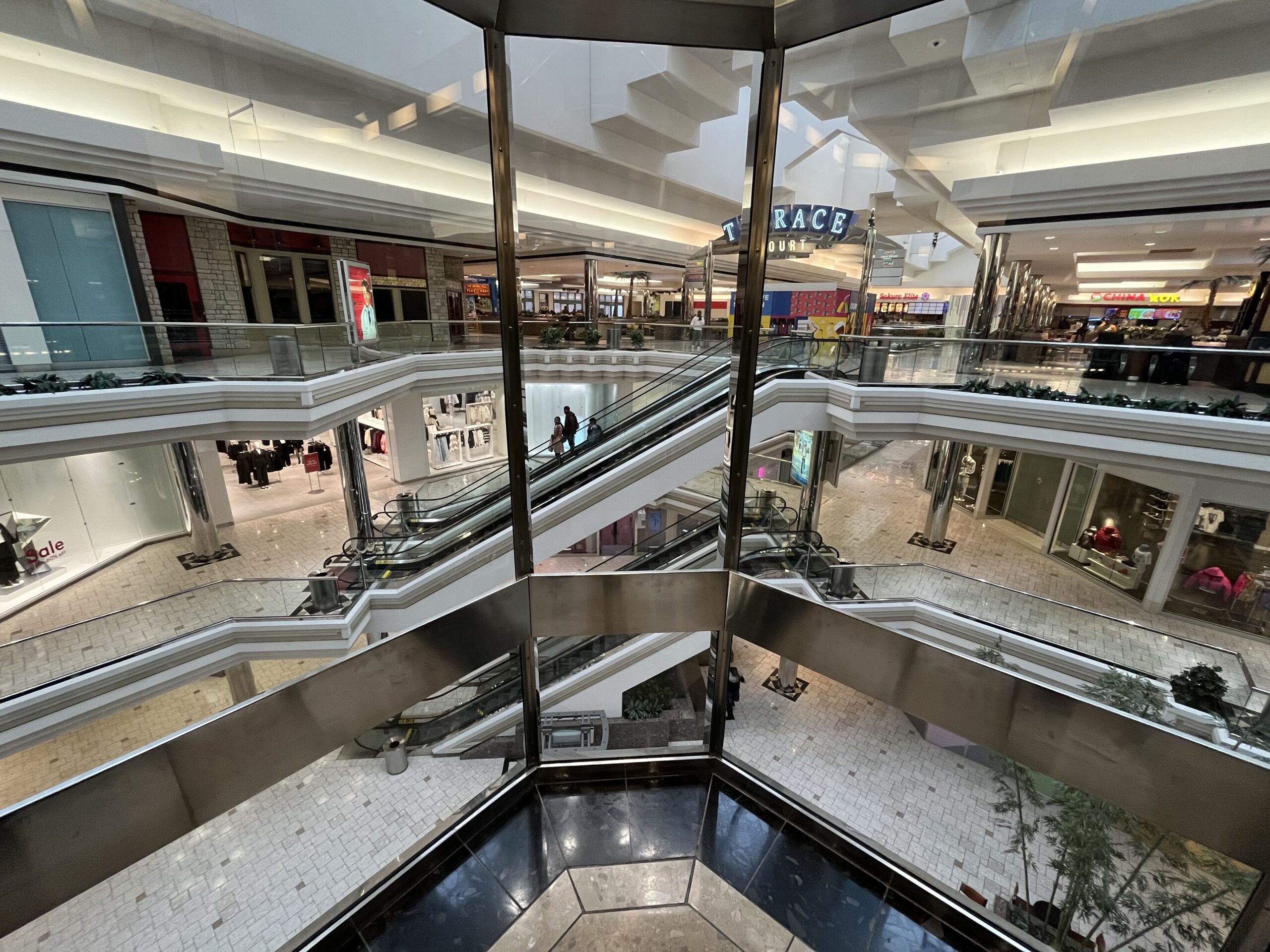 Rainy Day Things to Do Near the Norfolk Cruise Terminal 3 Interior of MacArthur Center shopping mall in Norfolk Virginia