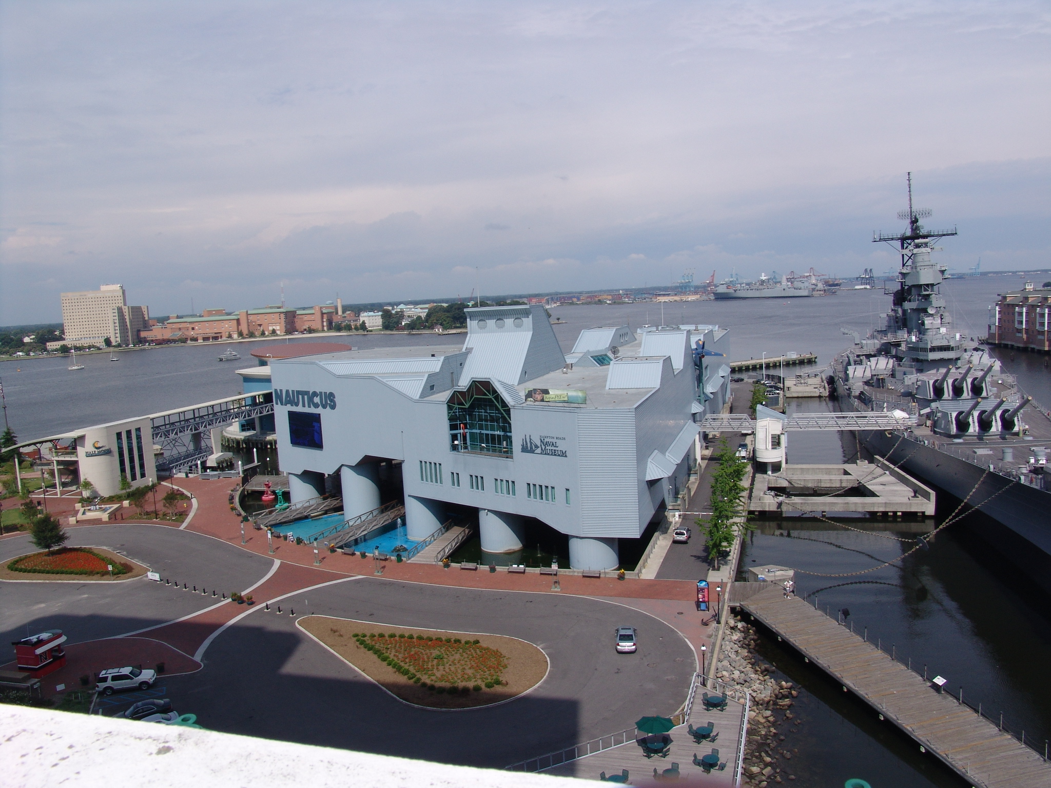 Nauticus maritime museum campus on the Norfolk Virginia waterfront