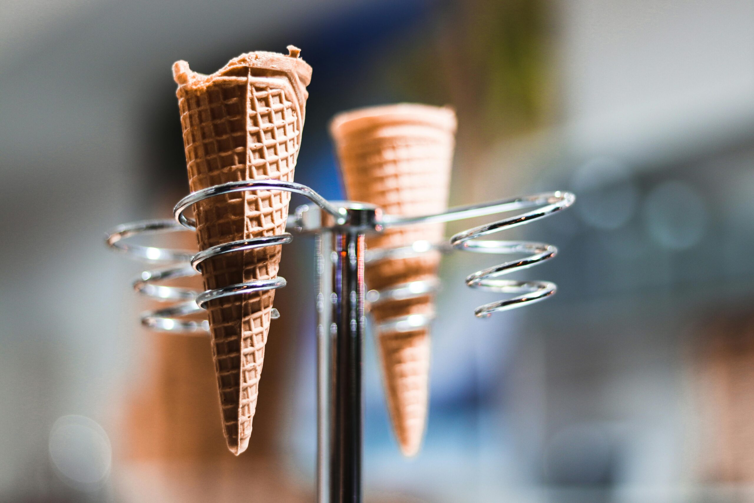 Food Near the Ship – Weird Norfolk Eats for Cruise Passengers 3 Waffle ice cream cones in the style of Doumar s Norfolk