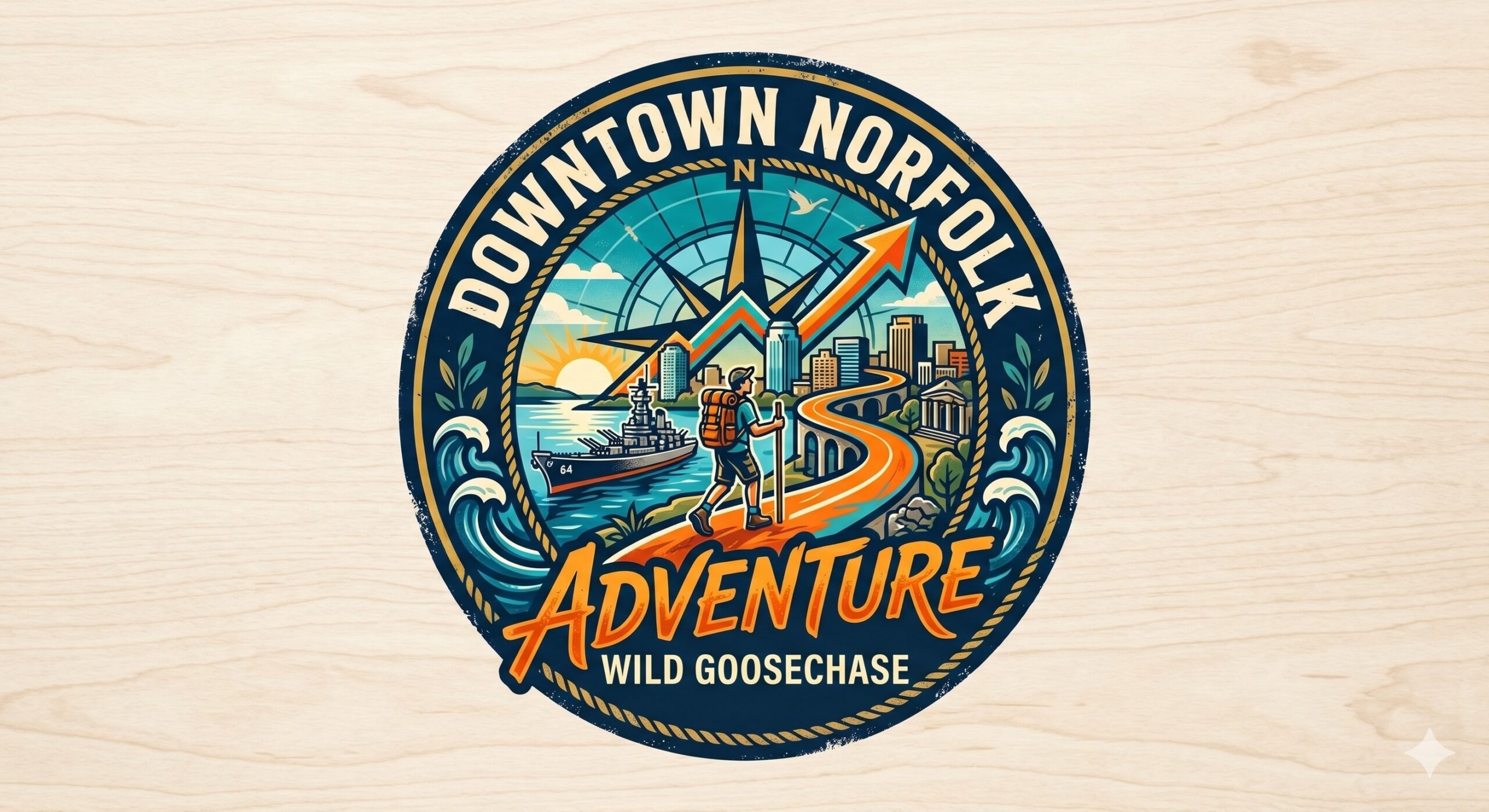 Norfolk Wild Goose Chase Adventure Logo - Downtown Norfolk Adventure