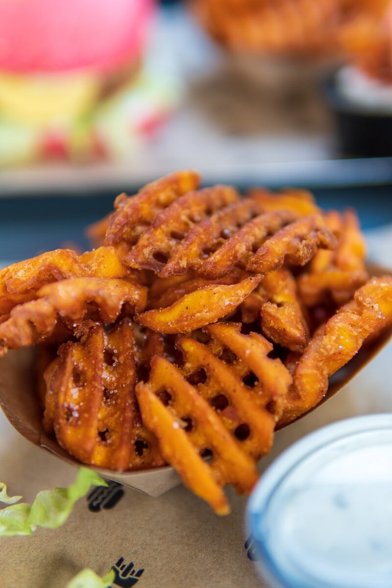 fried food on white ceramic plate